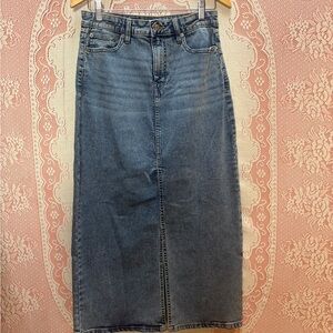 Y2K Calvin Klein Denim Maxi Skirt Sz 8/29